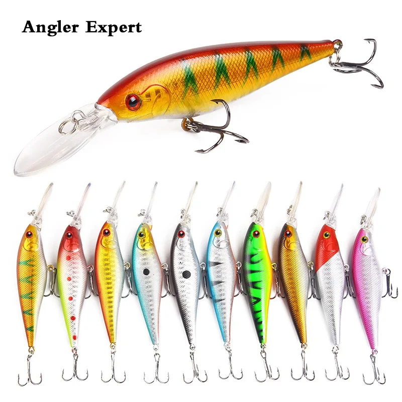 

Anlger Expert 1pcs/lot Fishing lure Pike Bait Minnow 11cm 10g Jerkbait Deep Swim Wobblers Crankbait