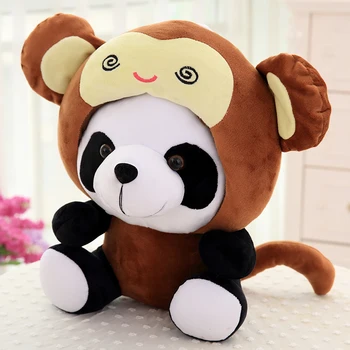 

cute plush Zodiac panda toy cartoon monkey panda doll gift about 35cm