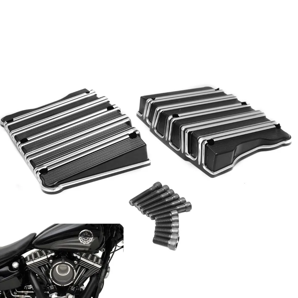 

Black Mororcycle Rocker Box Top Cover Fit For Harley Touring Electra Glid Dyna Fat Bob Softail Twim Cam 1999-2017 16 15 14 13 12