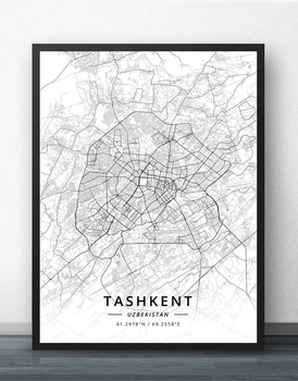 

Tashkent Uzbekistan Map Poster