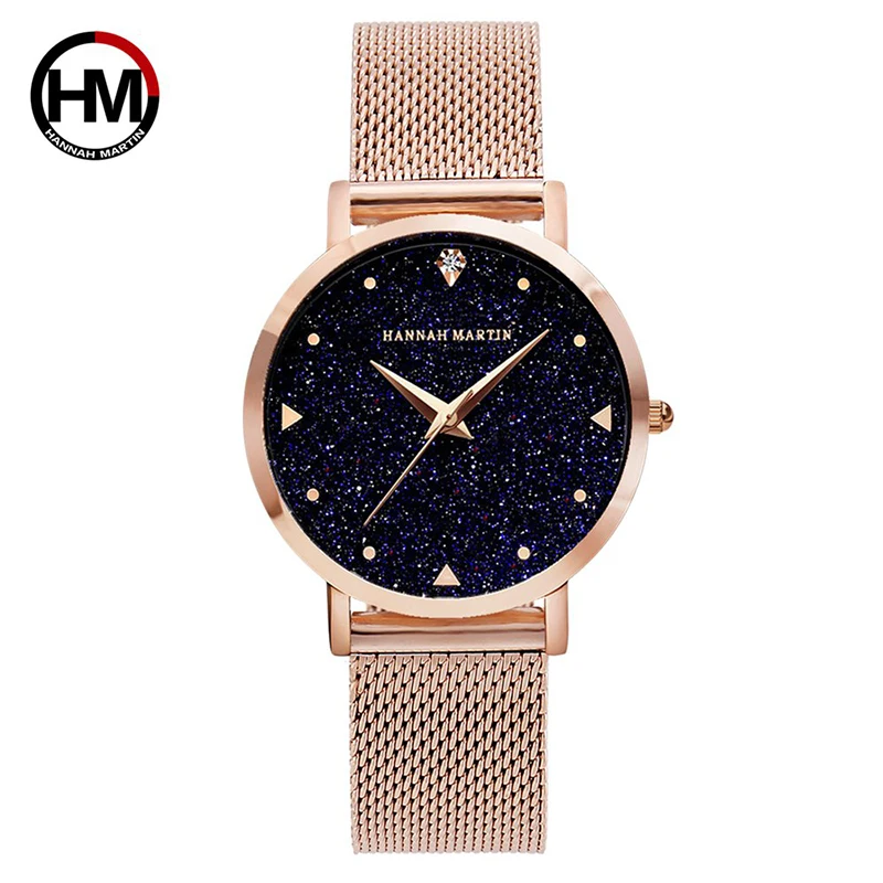 

Women Watches Fashion Starry Flash Stainless Steel Wristwatch Quartz Clock Waterproof Student Ladies Watch Relogio Feminino