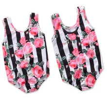 Европейские и американские девушки полосатый R купальник модная детская пляжная одежда отпуск летняя одежда Детские купальники 18M01