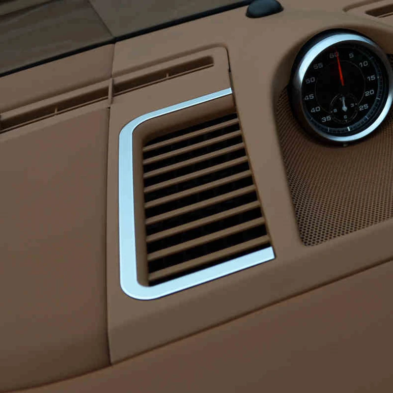 CNORICARC 2 шт. центр управления приборной панели воздуха на выходе рамки украшения крышка отделка для Porsche Panamera Cayenne алюминиевый сплав