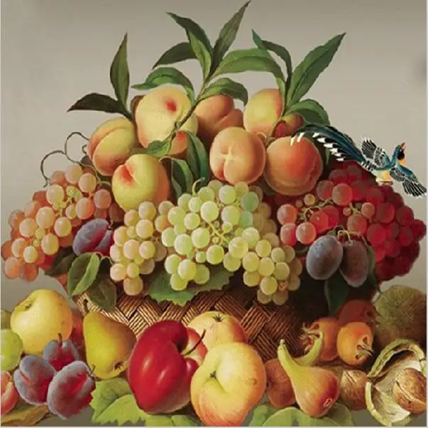 

5D Diy Diamond painting cross stitch kit 3D Diamond embroidery fruit plate Crafts Needlework pasted full Square Diamond mosaic