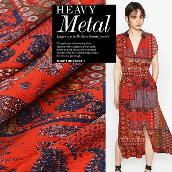 

Color crepe folds art fashion designer clothing fabric pleated fabric shirt skirt