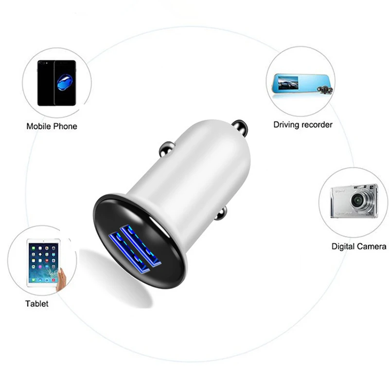 Fiuzd 5 V 3.1A المزدوج USB سيارة شاحن سامسونج S 10E S10 S8 S9 سريع العالمي الهاتف شاحن آيفون X 8 7 XS Xiaomi mi9