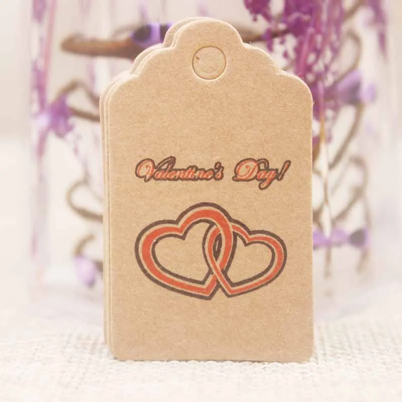 Оранжевый Wholesale1000pc5* 3 см DIY гребешок Свадебные тег творчество в старинном стиле День Святого Валентина украшения тег бирка для подарков w/красное сердце ювелирные изделия карты тег - Цвет: Оранжевый