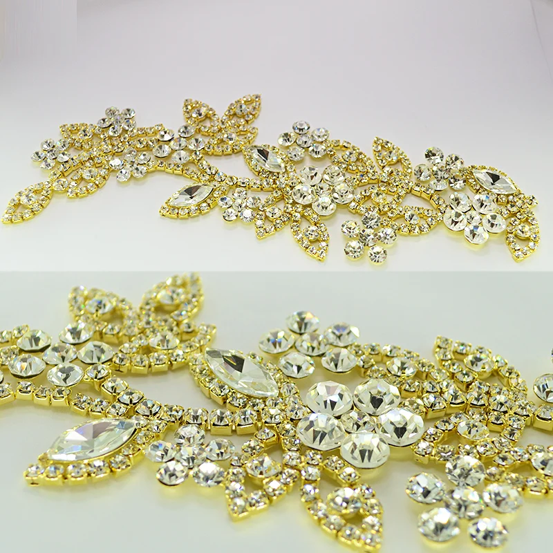 Buy 16cm Crystal Rhinestone Applique Patch Clear