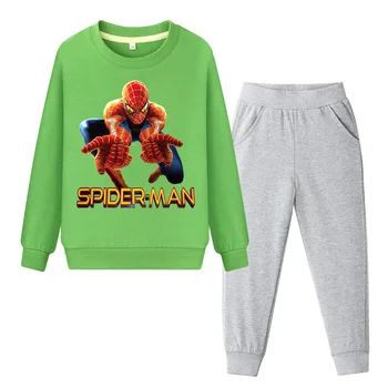 

Kids Boy Spiderman Print Clothes Set Baby Cartoon Cotton Clothing Sets For Girls Spring Autumn Sweatshirt+Pant Suits Child DY125