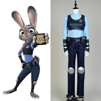 

Judy Hopps Cosplay Rabbit Officer Full Set Uniform Women Halloween Party Club Judi Anime Carnival Cosplay Costumes
