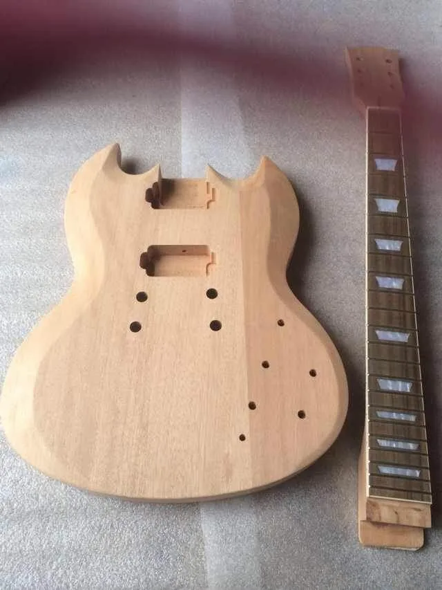 Одна Неоконченная электрогитара с одним горлышком для гитары|unfinished electric guitar