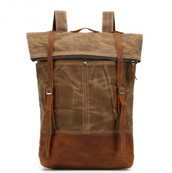 

120217 yesetn man vintage style canvas backpack