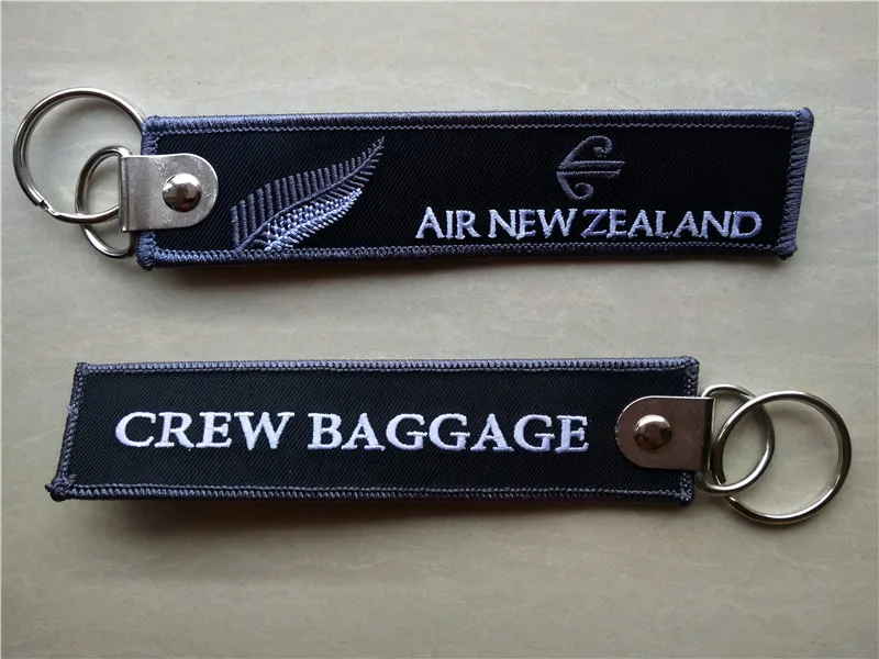 Air New Zealand Crew Baggage Embroidered Keychainsin Key Rings from