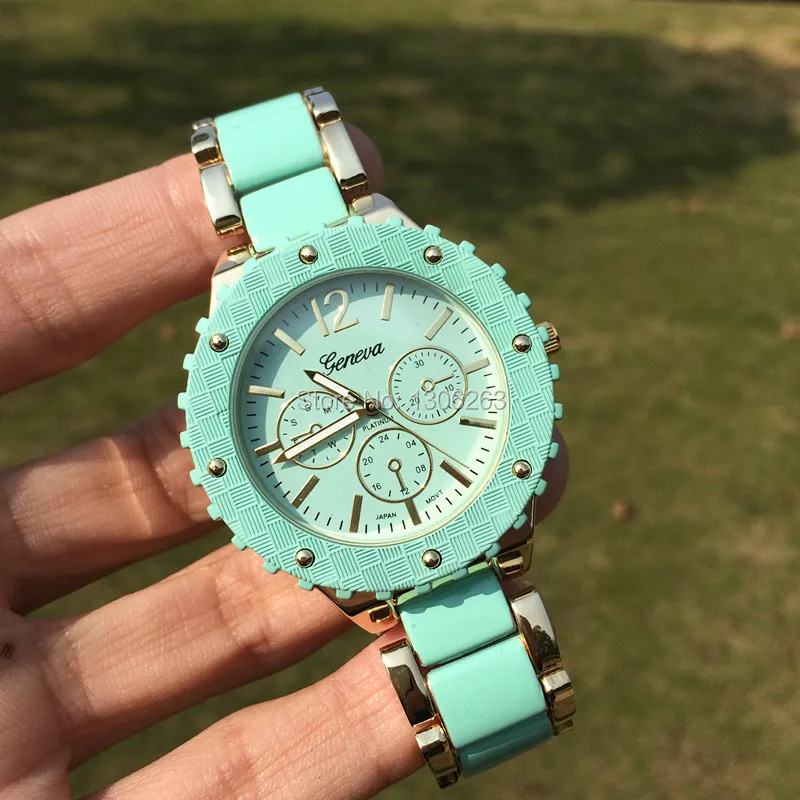 Big-Dial-genebra-reloacute;gio-reloacute;gio-de-Metal-abigail-Dois-tons-pulseira-genebra-reloacute;gio-reloacute;gio-de-accedil;o