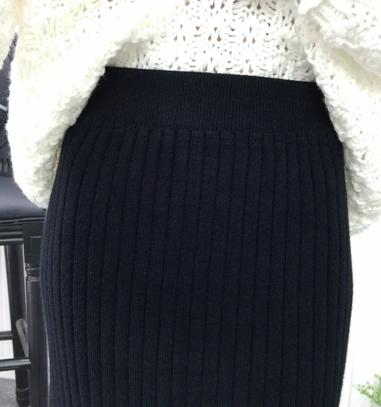 wool skirt black 05