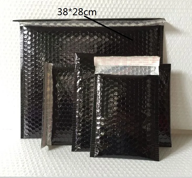 

Inner Size:36*28cm Large Black Bubble Mailers Padded Envelopes Packaging Shipping Bags Aluminizer Bubble Mailing Envelope