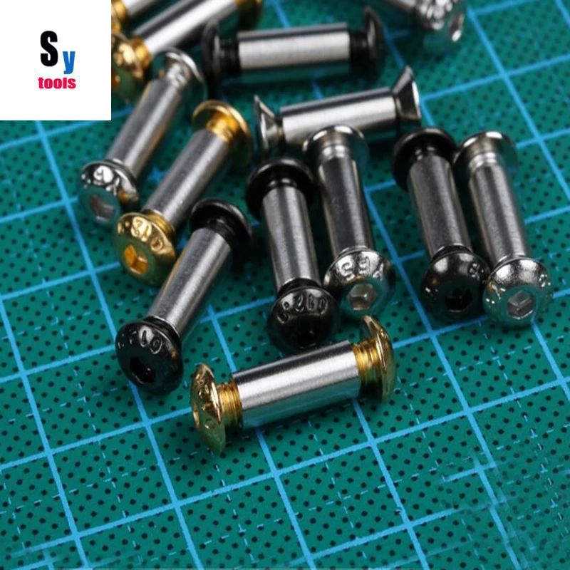 

edc knife DIY knife handle Fastening rivet screw inner hexagon high strength Push button axis screw flat/ round head