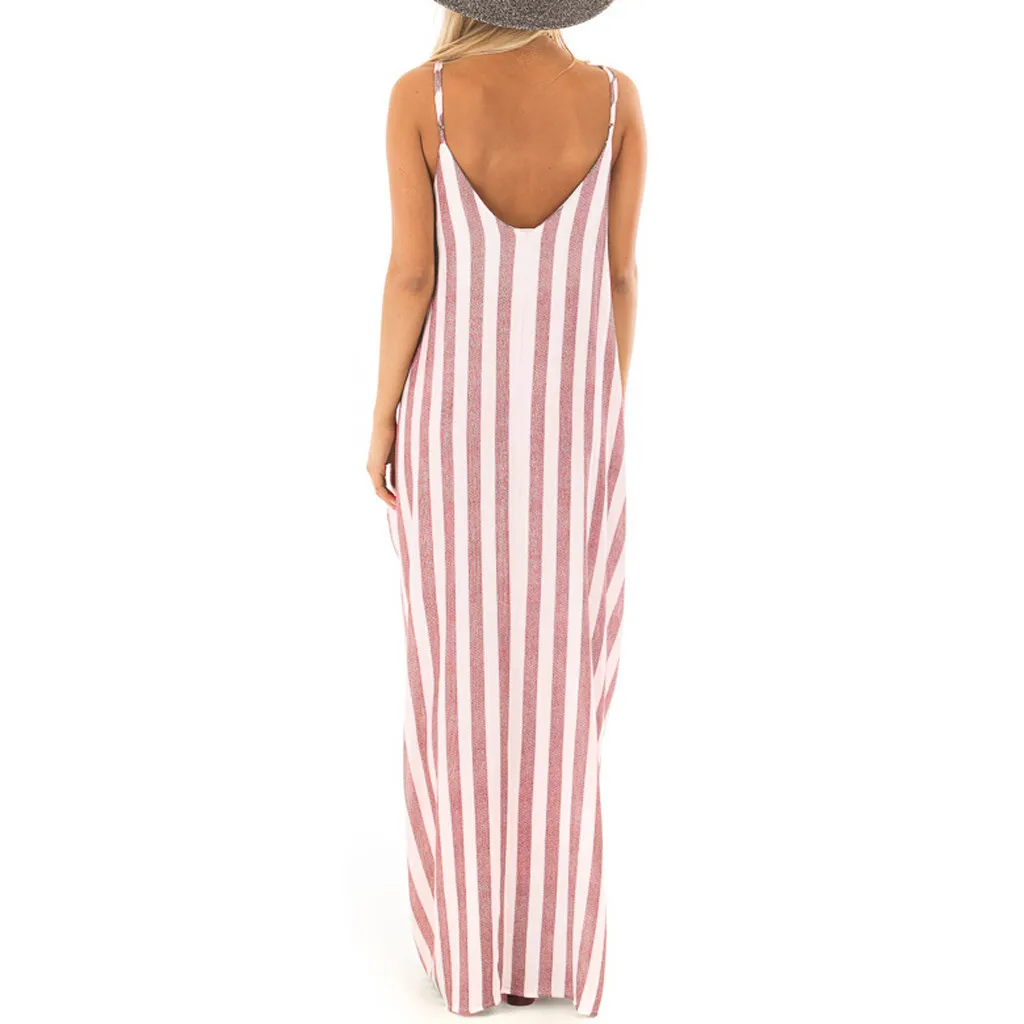 Платье Для женщин 2019 стильная женская обувь Boho Maxi летние платья без рукавов
