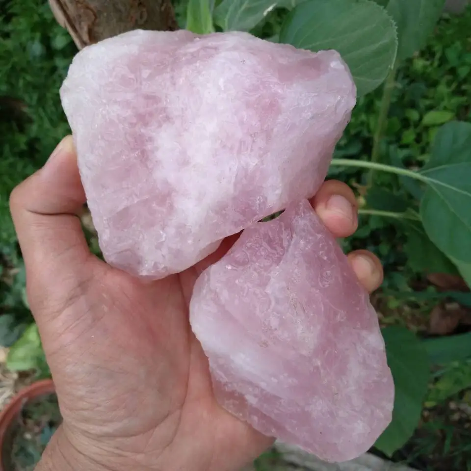 

300g Natural Rough Rose Quartz Crystals (Raw Specimen Healing Reiki Love Stone)