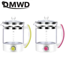 DMWD Многофункциональный Электрический Каттл 1Л мини Стеклянный Горшок для здоровья тушеная каша медленноварка нагреватель горячая вода нагрев изоляции чайник