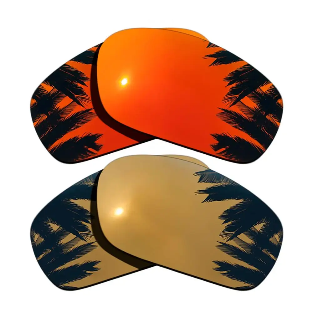 Поляризованные зеркальные покрытие Сменные линзы для-Oakley десять рамка мульти-Цвета - Цвет линз: Orange Red-Copper