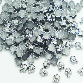 

SINUAN Skull Rivet Hot-Fix Spike Studs Skull Punk Rivet Plating Metal Spikes Close-End Gun Metal Studs Decorations Accessories