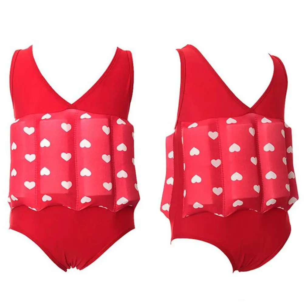 

Dragonpad Children Girls Boys Removable Buoyancy Swimsuit One-piece Floating Swimwear kids swim wear