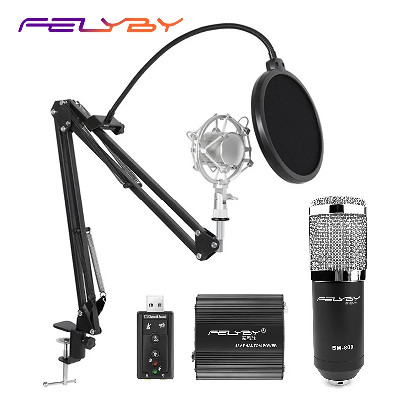 Конденсаторный BM-800 Профессиональный KTV сердце вокальный микрофон и профессиональное аудио запись караоке микрофон