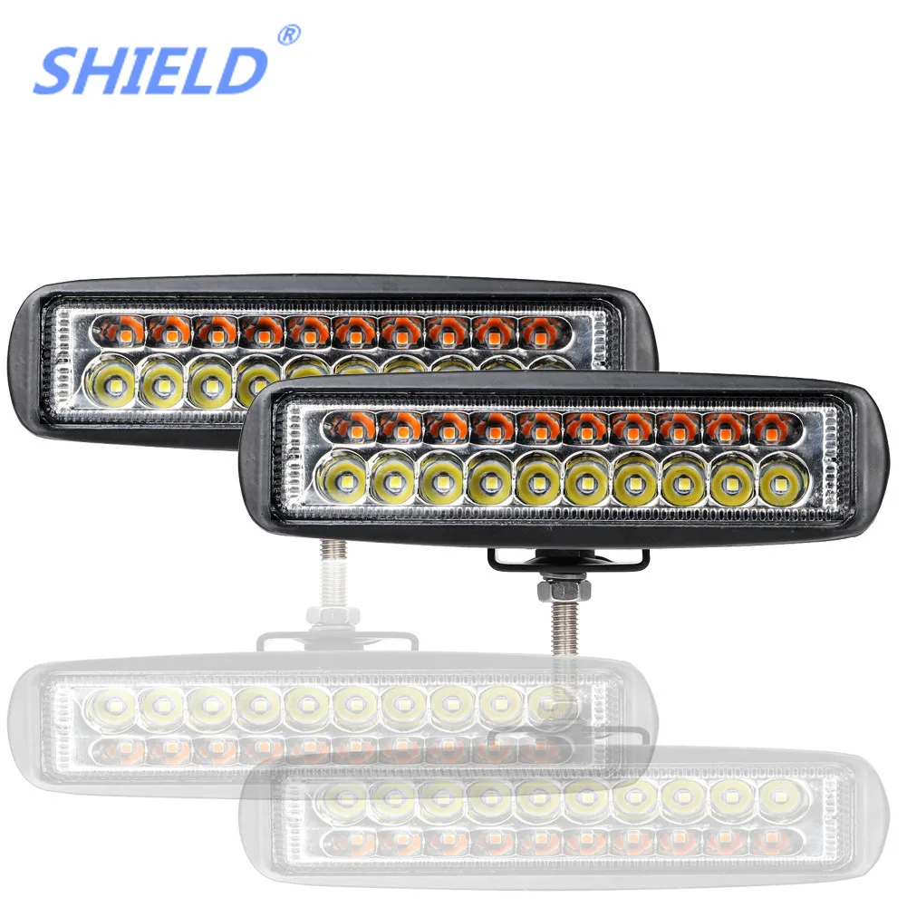 

ADZOON New 60W 6inch LED Fog Light Spot Amber and White Dual Color Offroad LED Work Car Light for Ford Toyota SUV 4WD Offroad