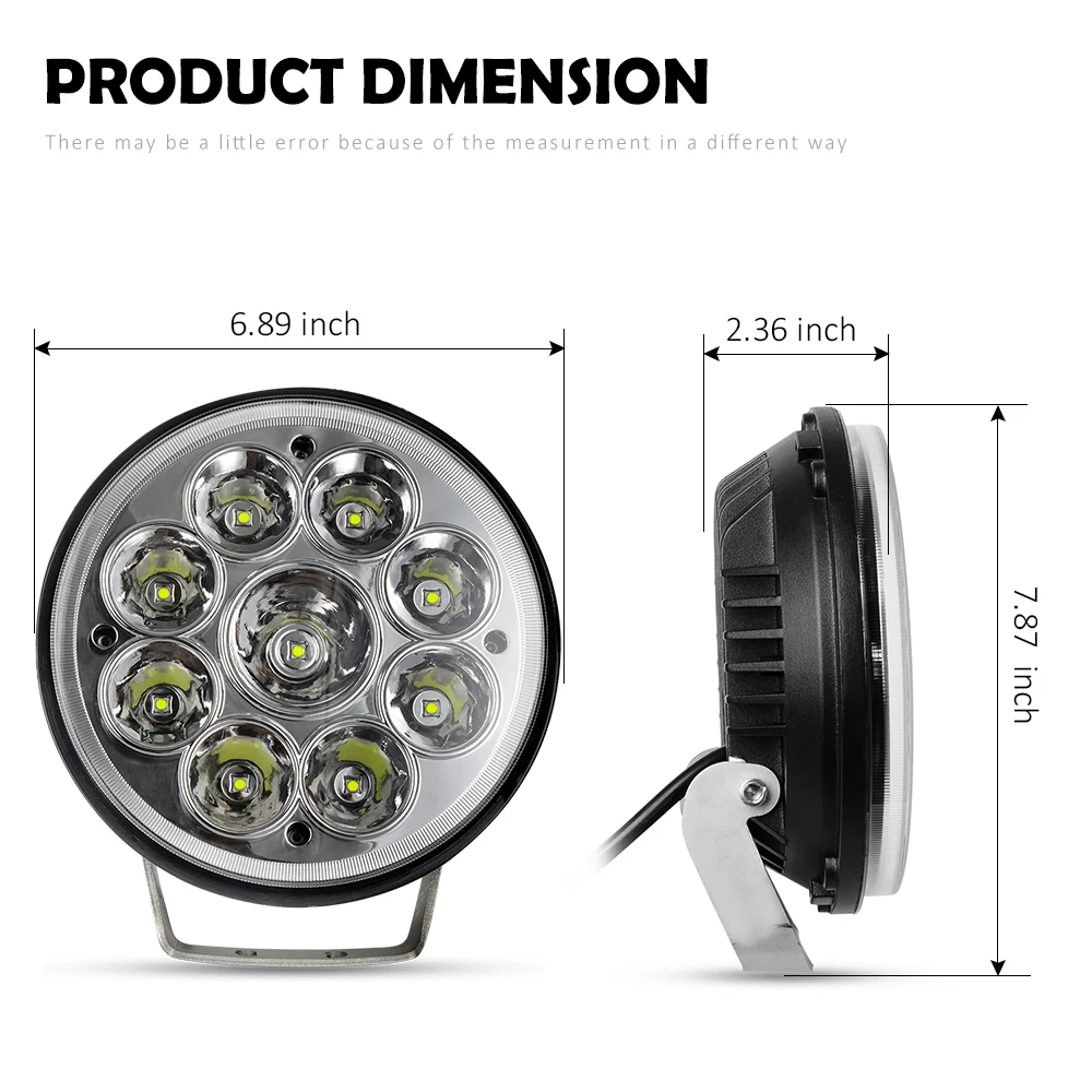 WINING 90 Вт 7 дюймов светодиодный свет работы пятно луча дальнего света для автомобиля для легких грузовиков и прицепов Offroads Лодка 12 В 24 4WD