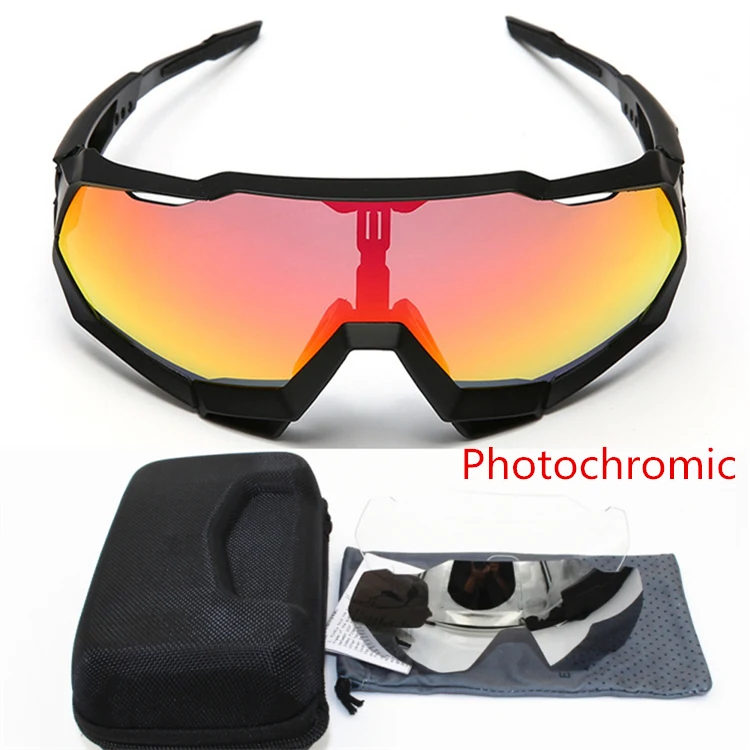 Auto change Photochromic SL Brand Base Sports Bicycle Sunglasses Gafas ciclismo Cycling Glasses Eyewear 3 lens Peter speed