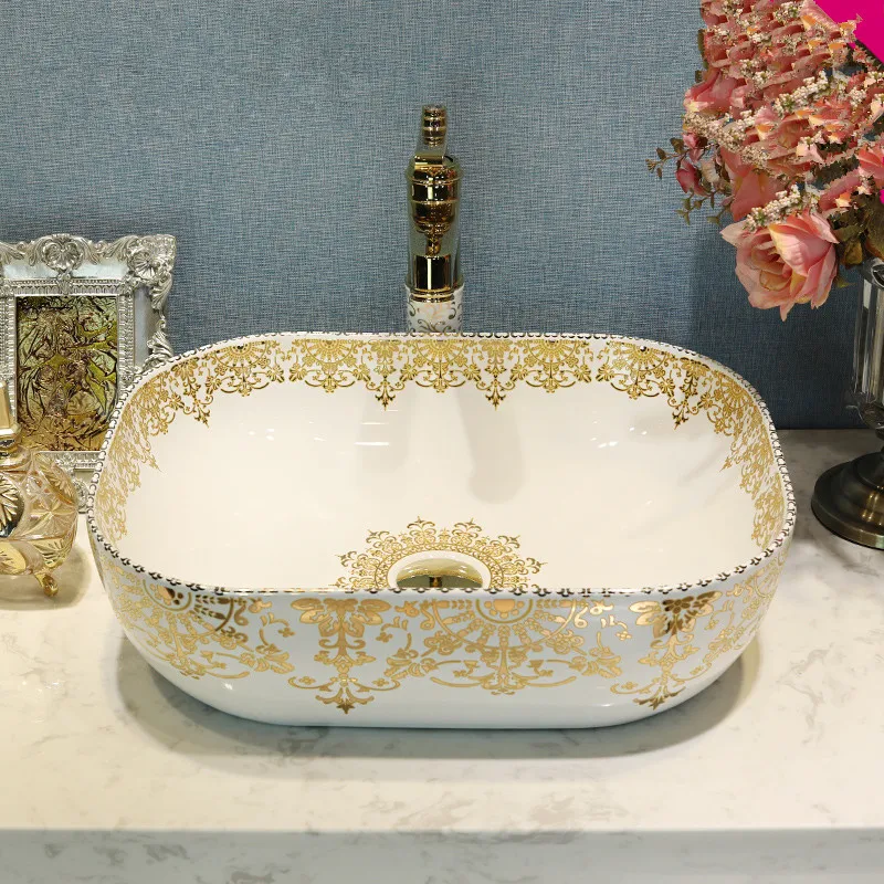 Раковина ручной работы golden glazed China раковина искусство Рабочая