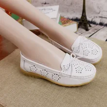 Скидка; сезон весна-осень; туфли из натуральной кожи на плоской подошве с бантом; женские туфли на полой подошве; удобные повседневные модные туфли на мягкой подошве