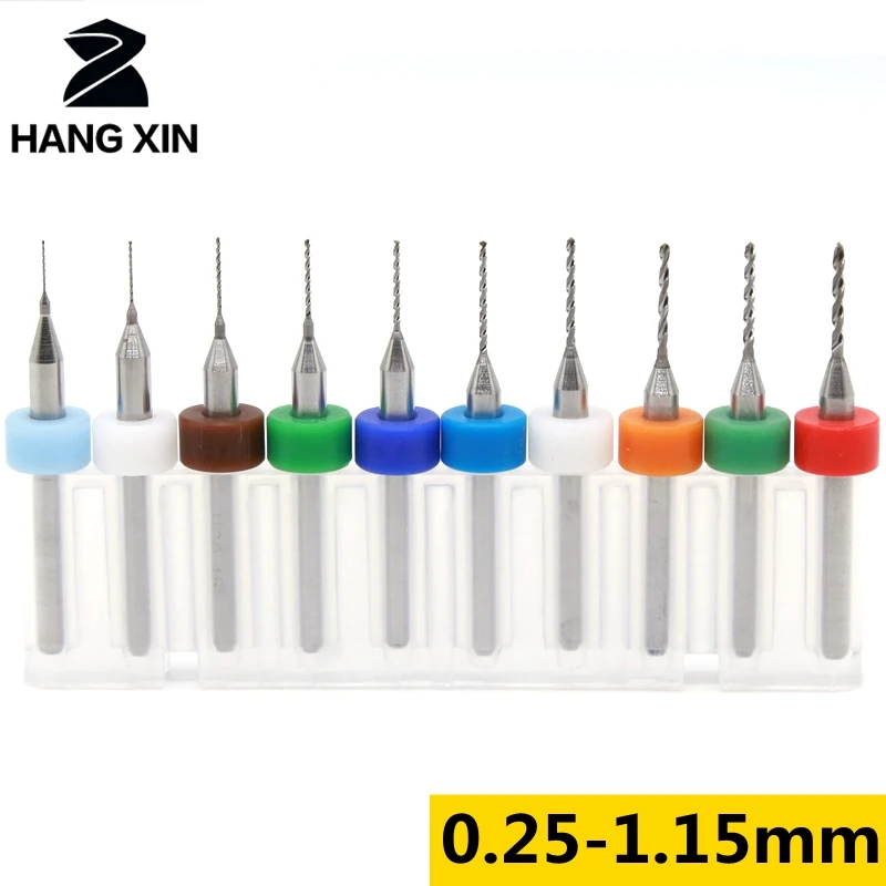 

Tungsten Carbide PCB Drill 0.3-1.2mm 10PCS CNC Router Wood Tool Mini Carving Metalworking Multifunction core drill bit