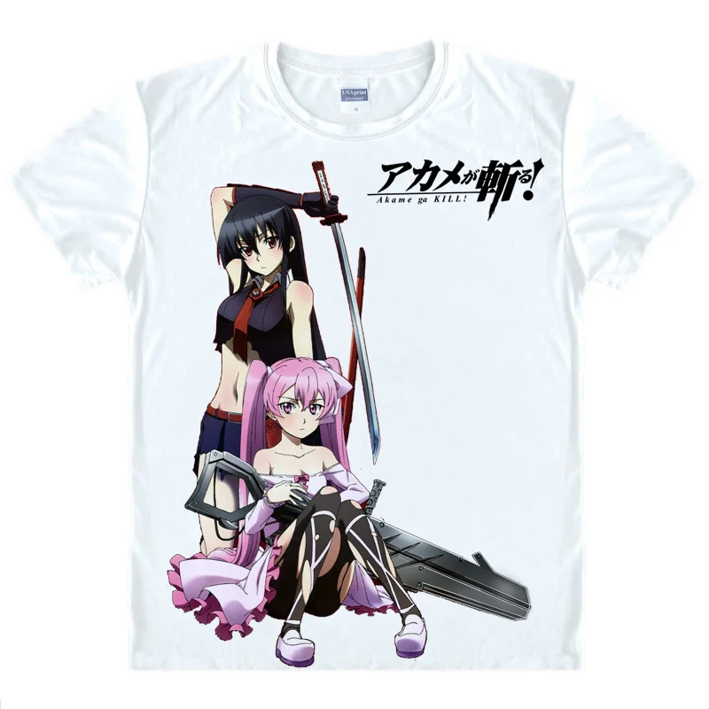 Coolprint аниме рубашка Akame ga футболки KILL многостильная с коротким рукавом ночной
