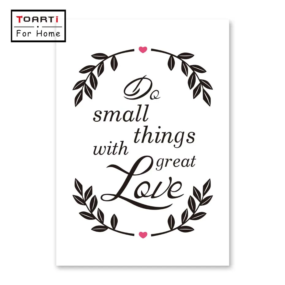 Pure text concise Abstract black and white Quote Canvas Art Painting