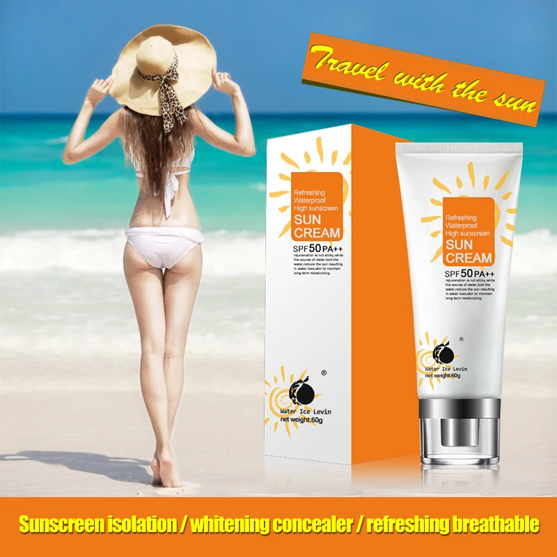 

BeautySkin Care 60gFacial Sunscreen Creams Sun lotion SPF50 PA++ Isolation UV Sunblock Body Sunscreen Concealer waterproof TSLM1