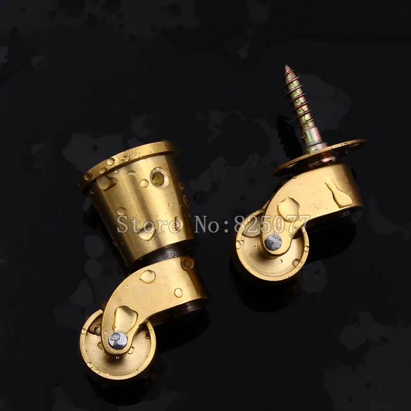 4pcs European Antique Copper Pulleys Sofa Wheel Furniture Swivel Chair