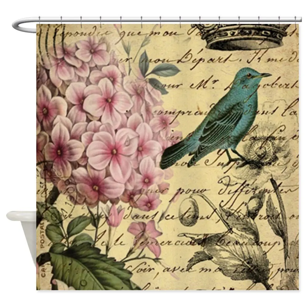 paris hydrangea butterfly french botanical art Sho Decorative Fabric