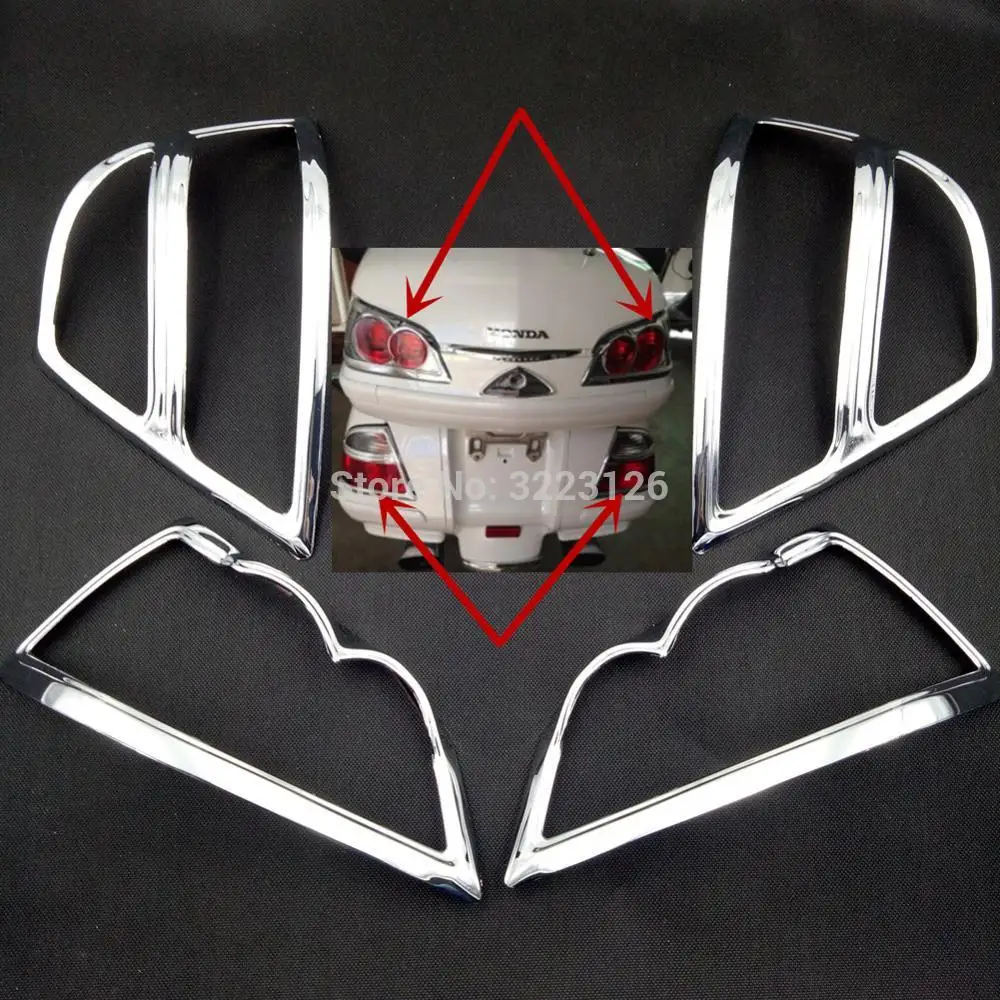 

Motorcycle Chrome Fairing Saddlebag Tail Light Taillight Accents Decorate For Honda Goldwing 1800 GL1800 2006-2011