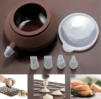 

family baking design Macaron Cake silicone Dessert Decorative Nozzle Tool set Easy to use Macron Baking tool free shipping