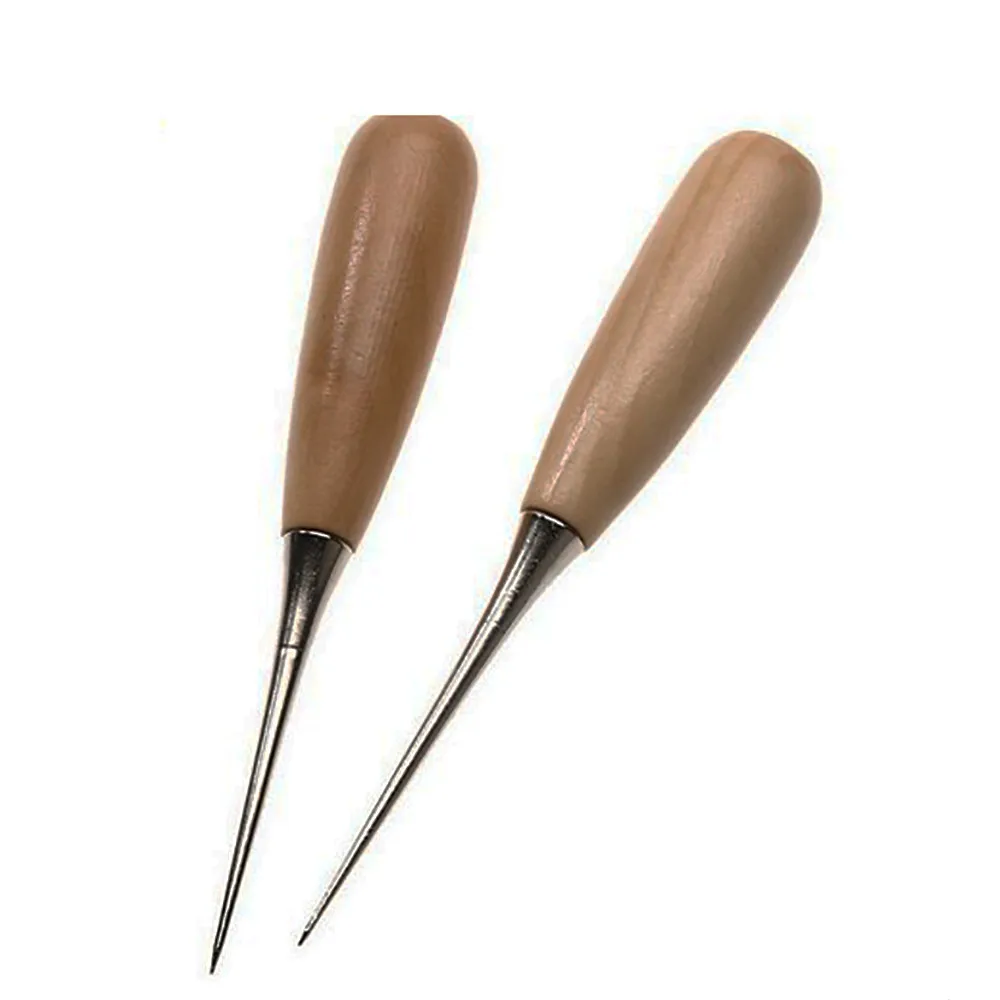 

1Pcs Awl Positioning Drill Tools for Leather Hole Punches Wood Handle Stitching DIY Leathercraft Tools Costura Accessories L*5