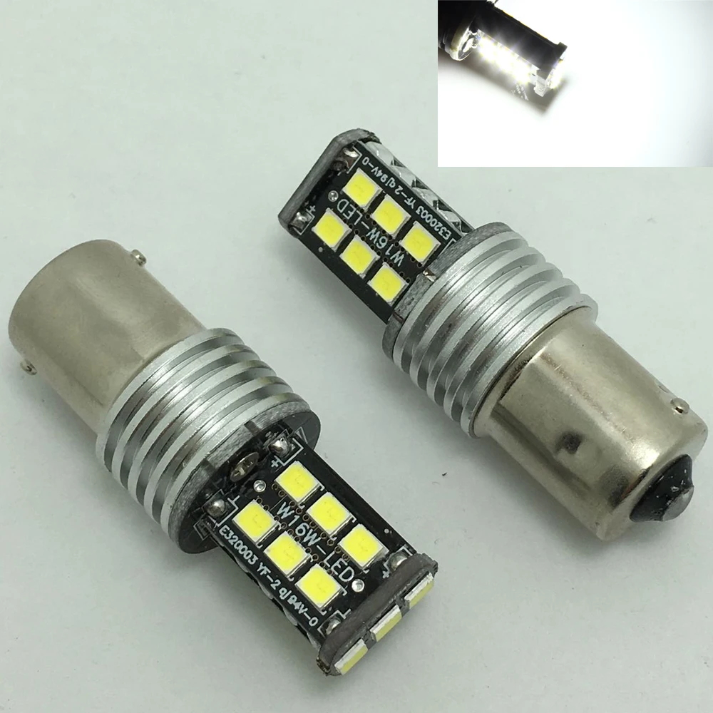 

2X 1156 Ba15s P21w Car LED Bulb No Error Reverse Canbus Bulb 15SMD Chips Auto LED Back Up Reversing Lamp Bulbs