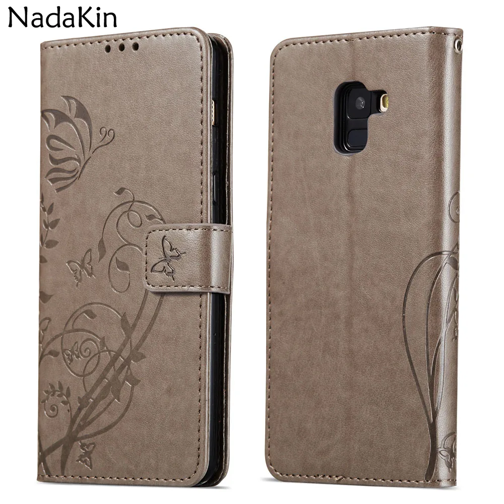 

Embossed Flower Flip Book Case Shell For Samsung Galaxy S6 S7 Edge S8 S9 A6 A8 Plus A7 2018 A3 A5 2016 2017 Leather Cover