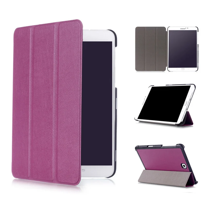 Tab S2 9.7 Case cover SM-T813 T819 Slim Smart Case Cover for Samsung Galaxy Tab S2 9.7 SM-T810 T815 Tablet with Auto Sleep/Wake - Цвет: Фиолетовый