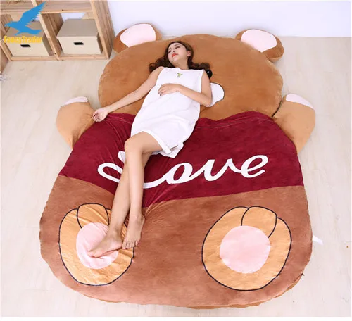 Fancytrader 2018 Giant Plush Stuffed Cartoon Love Bear Sofa Bed Sleeping Bed with Padding 2 Sizes (7)