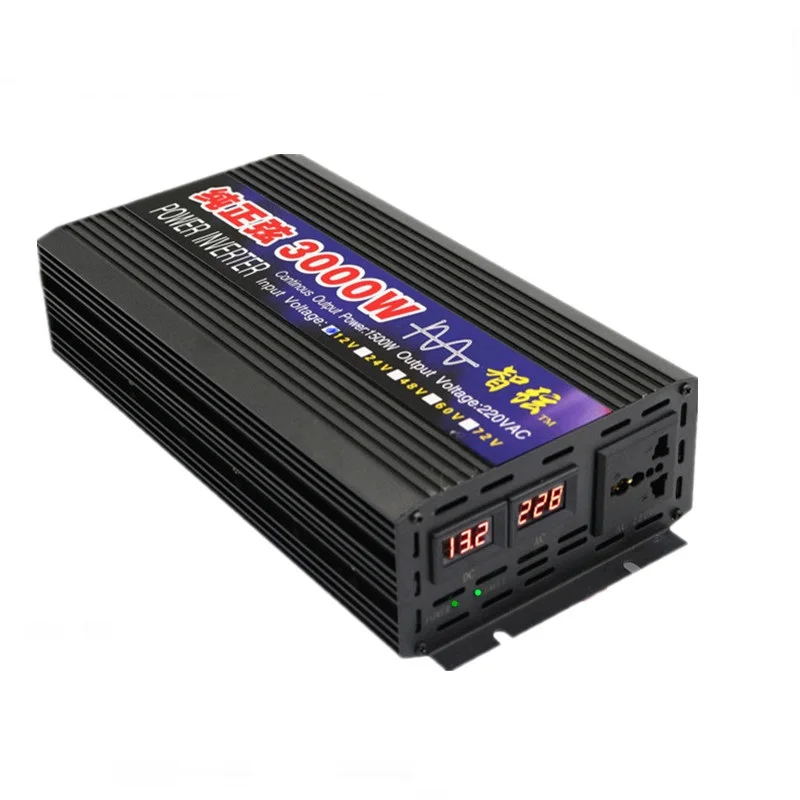 

3000W Household Pure Sine Wave Inverter 12V24V48V60V to 220V Double digit display