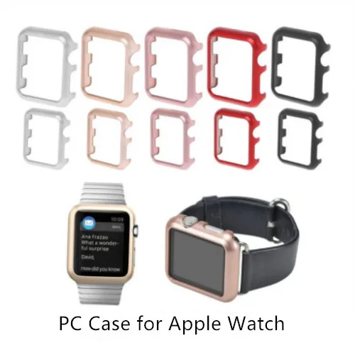 

8pcs PC Case Cover Screen Protector for Apple Watch Series4 3 2 38mm 42mm 40/44mm Fashion Gloss Frame Cover Shell Accessories