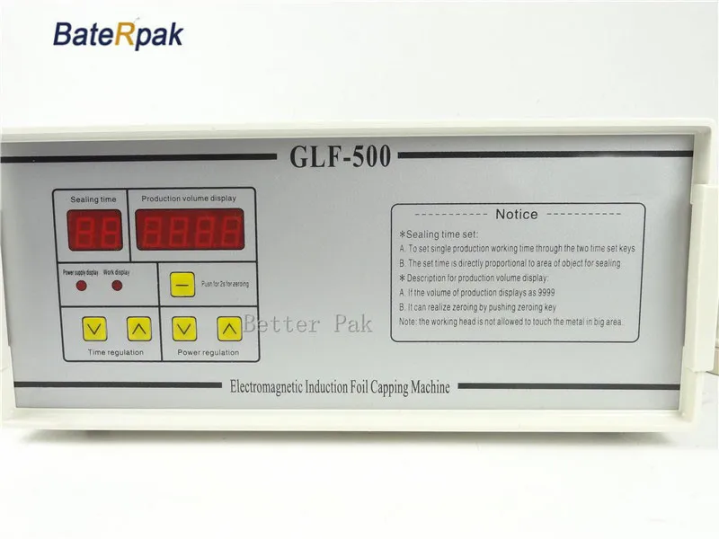 GLF-500 aluminum foil sealing machine,electromagnetic induction sealing machine Fast work  Continuous Induction Sealer(220V)