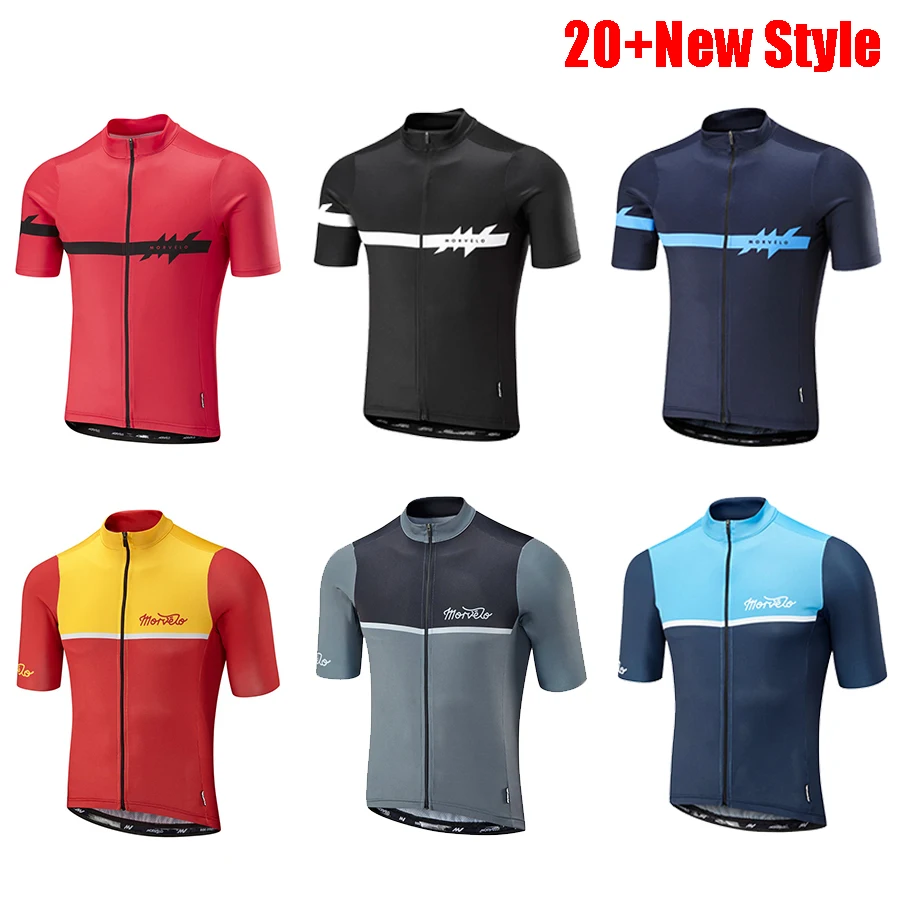 

High Quality morvelo summer men's short sleeve cycling jersey bicycle breathable shirt MTB ciclismo maillot clothes sportwear